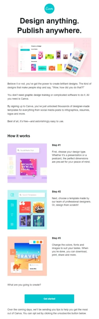 onboarding welcome email
